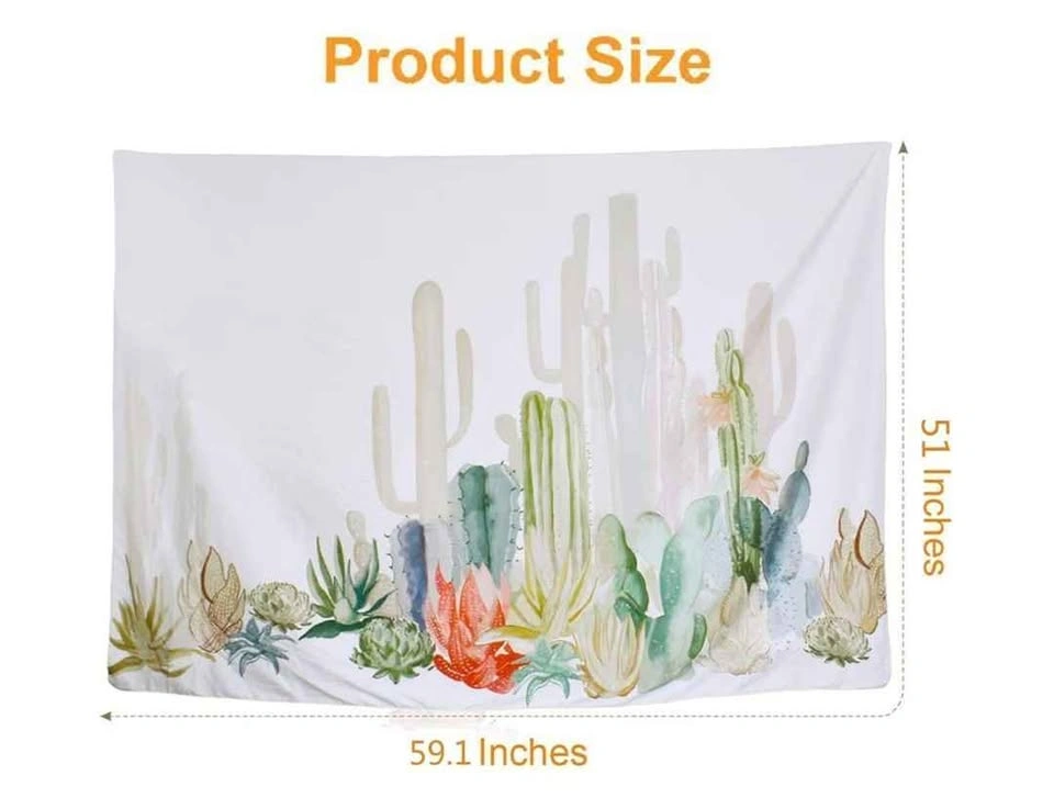 Cactus & Succulent Watercolor Wall Tapestry - photo 2
