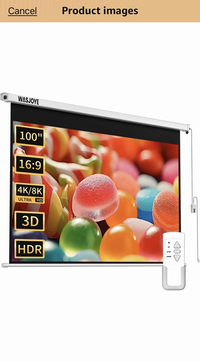 Brand new sealed Motorized Projector Screen 100inch - photo 2