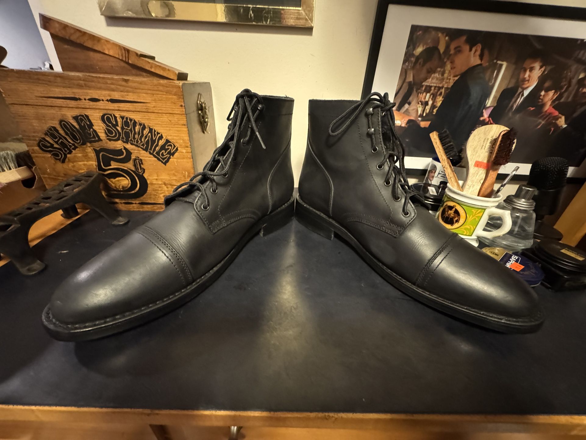 Men’s Boots Size 16. Thursday Boots “Captain” – Black Leather - photo 2