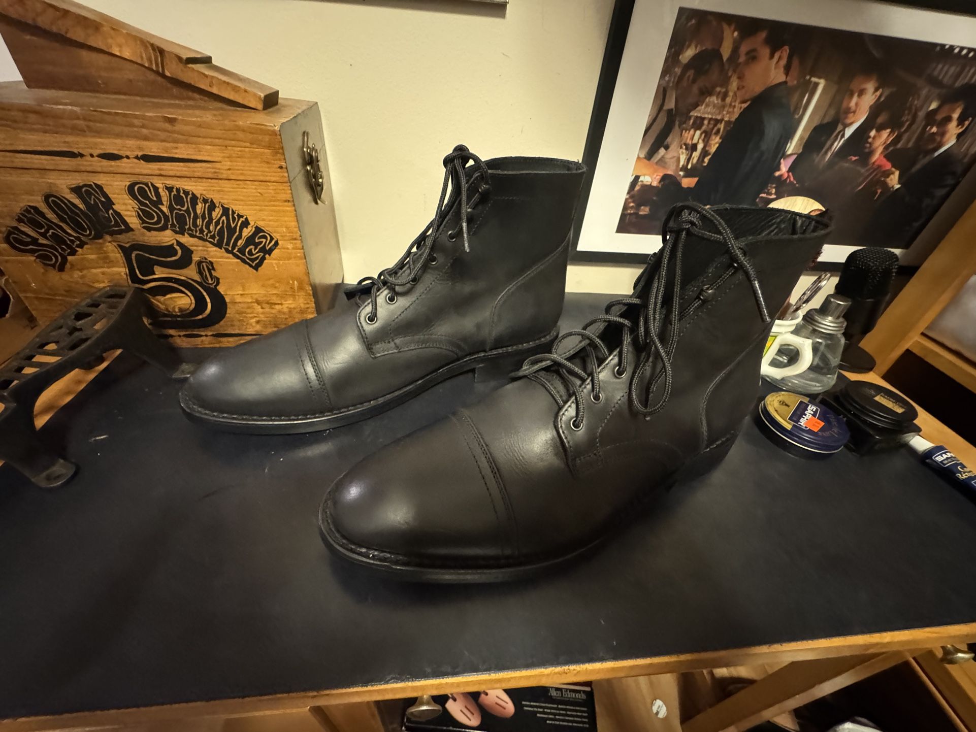 Men’s Boots Size 16. Thursday Boots “Captain” – Black Leather - photo 3