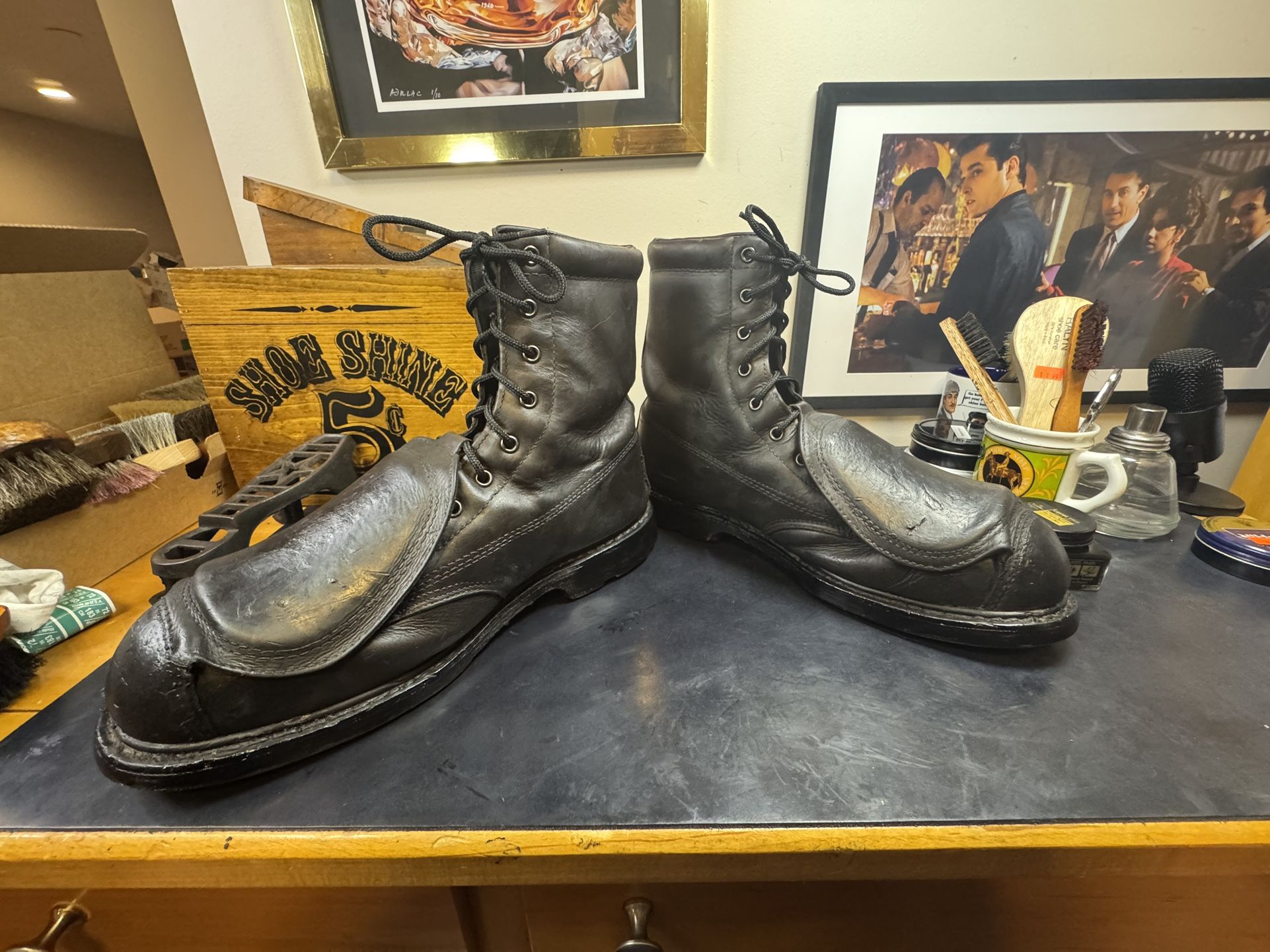 Red Wing 5889 Steel Toe Work Boots - Size 13 - Black Vibram - photo 3