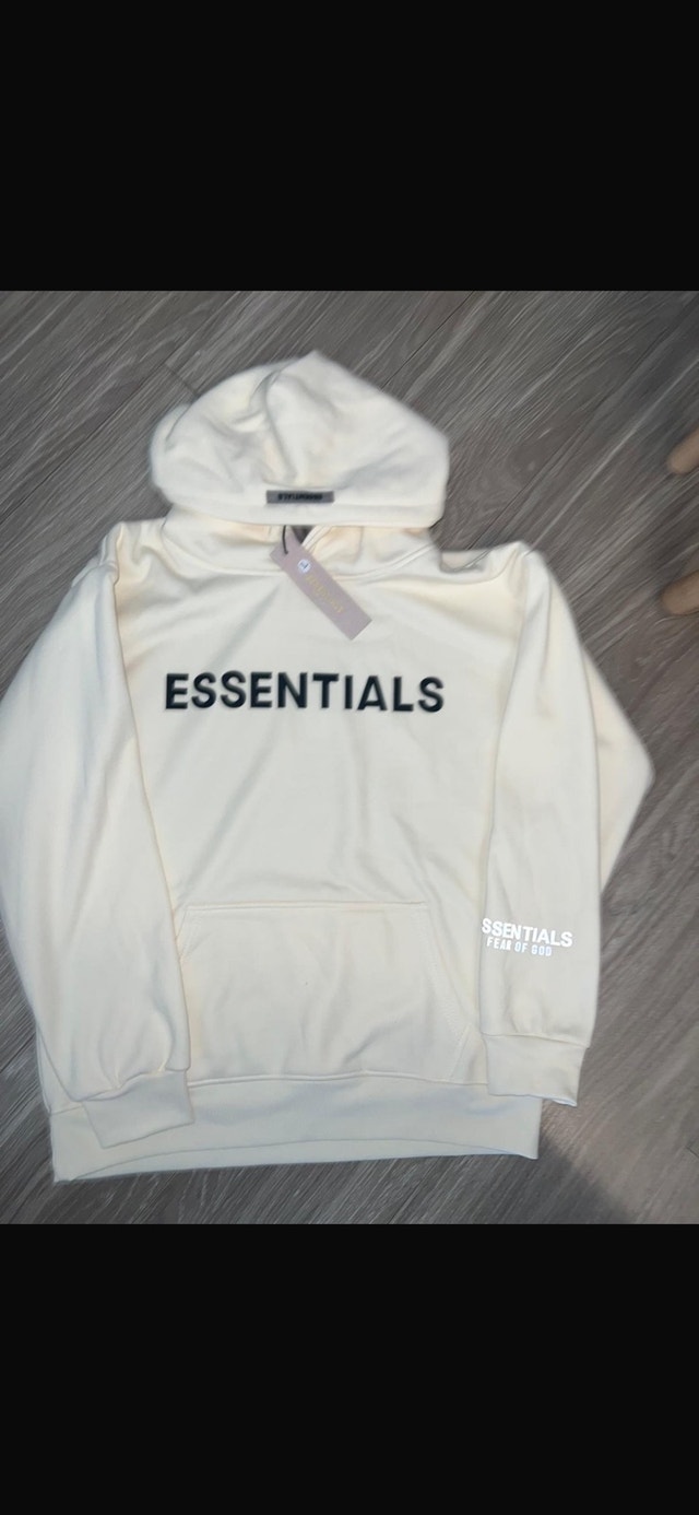 Brand New Essentials Fear of God Cream Hoodie Size L