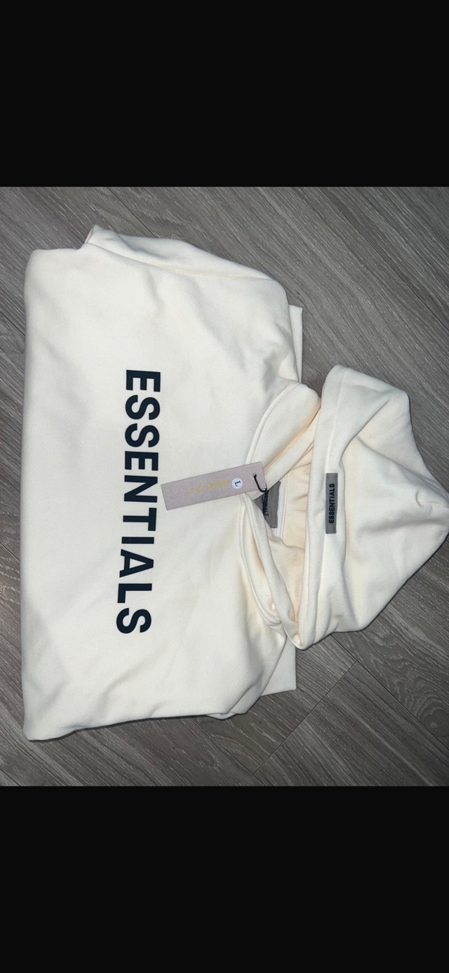 Brand New Essentials Fear of God Cream Hoodie Size L - photo 3