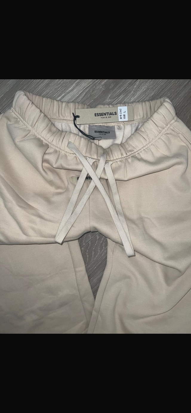 Brand New Essentials Fear of God Cream Pants Size L - photo 3