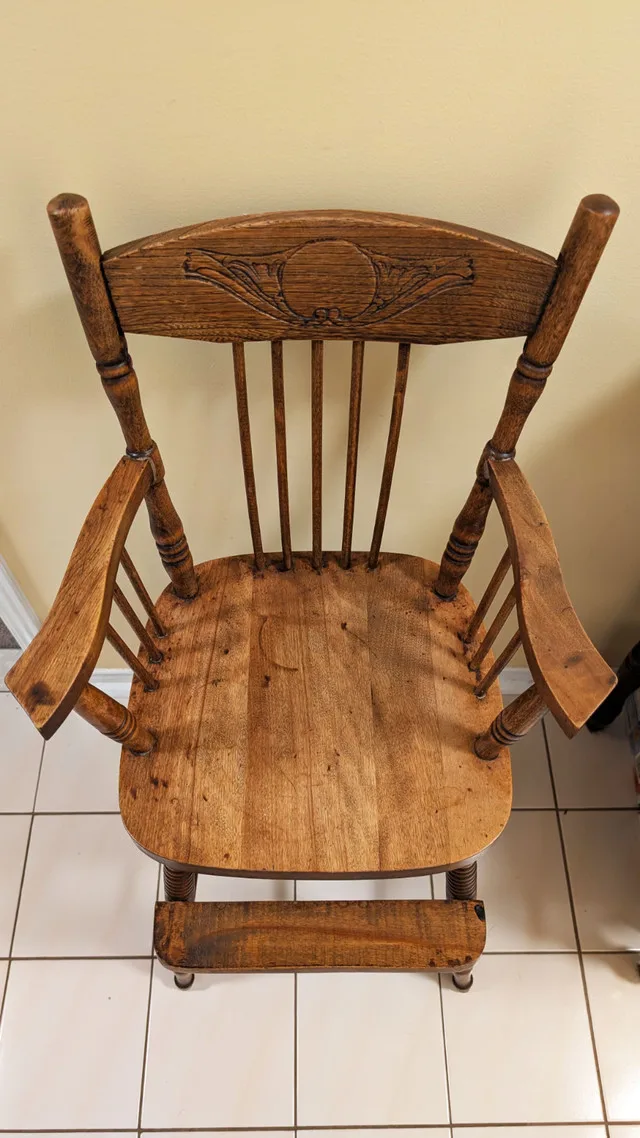 Antique Wooden High Chair image indicator(6)