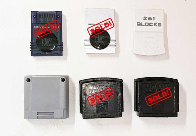 Nintendo Wii, Game Cube and N64 Memory Cards - Prices are Firm
