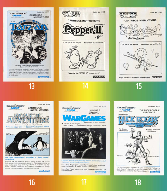 Colecovision Original Game Manuals - photo 3
