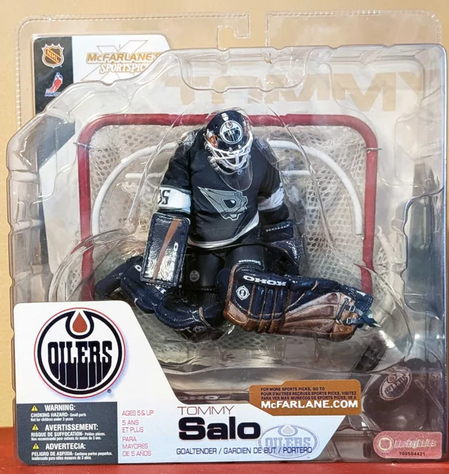 McFarlane Tommy Salo Oilers Blue Oil Figure thumbnail