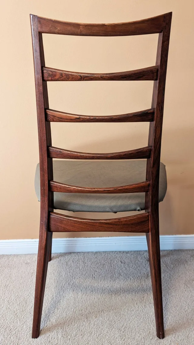 MCM Rosewood Dining Table with 6 Danish 'Lis' Chairs image indicator(6)