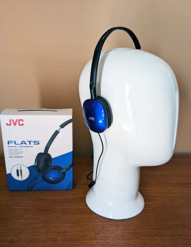 JVC FLATS HA-S160M Headphones (Wired) Black/Blue image indicator(4)