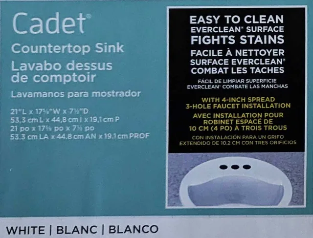 American Standard Cadet Drop-In Oval Bathroom Sink thumbnail