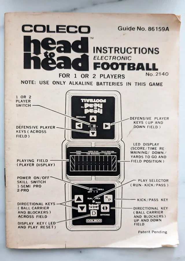 Coleco 1979 Head to Head™ Electronic Football - Complete image indicator(5)