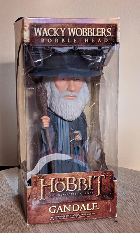 NEW - 2012 - The Hobbit - Gandalf the Grey - Wacky Wobbler Bobbl thumbnail