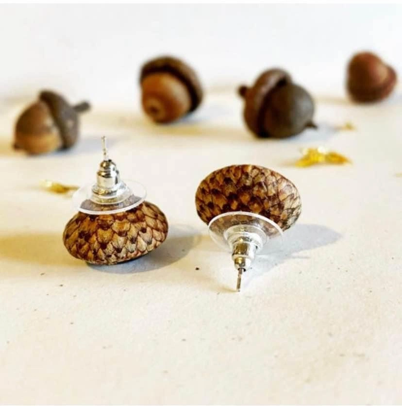 Forget-me-not Acorn Earrings - photo 3