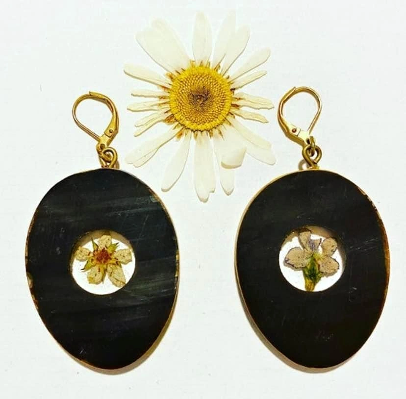 Real Flower Upcycled Earrings