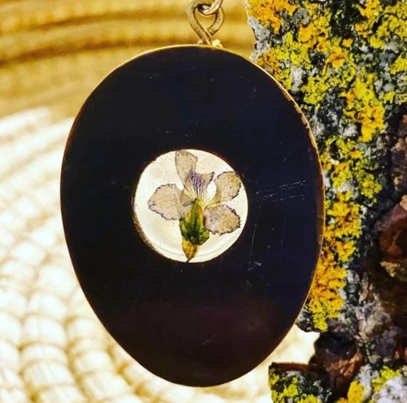 Real Flower Upcycled Earrings - photo 5