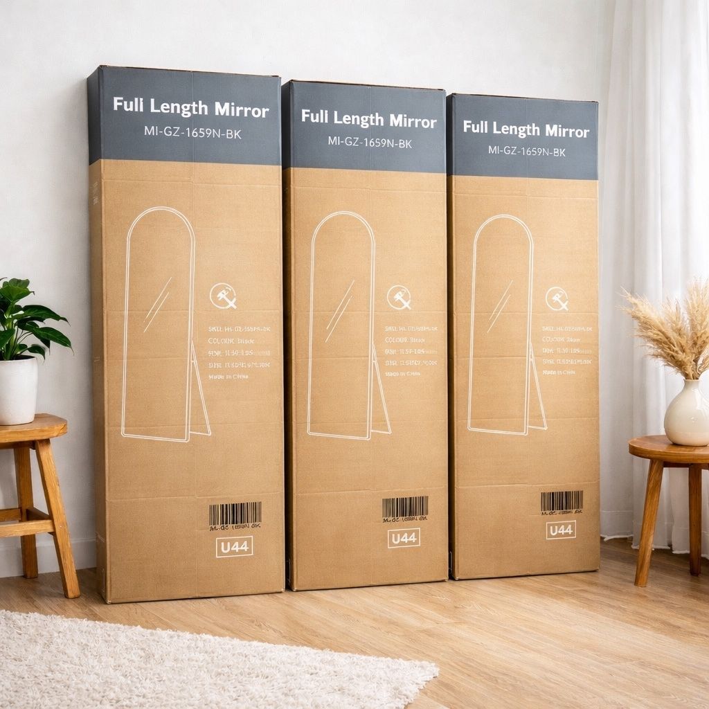 Full-Length Arched Mirror – Gold Frame - photo 4