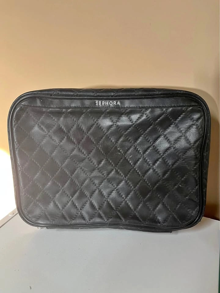 Sephora Black Quilted Toiletry Bag
