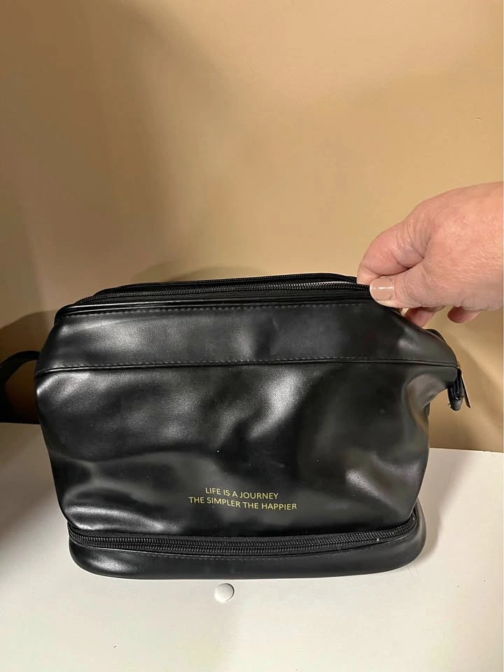 Black Toiletry Bag Travel Organizer