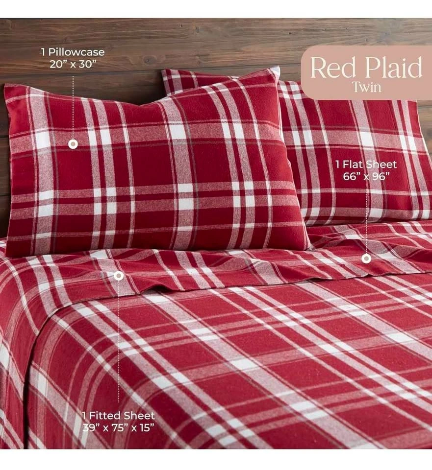 Organic Cotton Flannel Sheet Set (Twin) | Brand New - photo 4