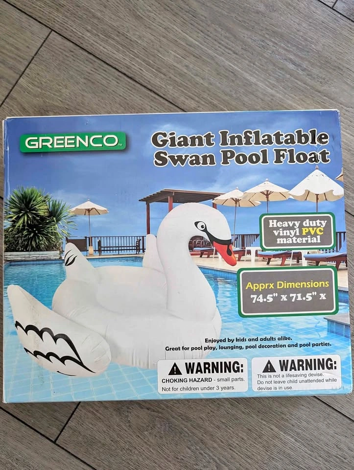 Giant Swan Inflatable Floatie (BNIB)