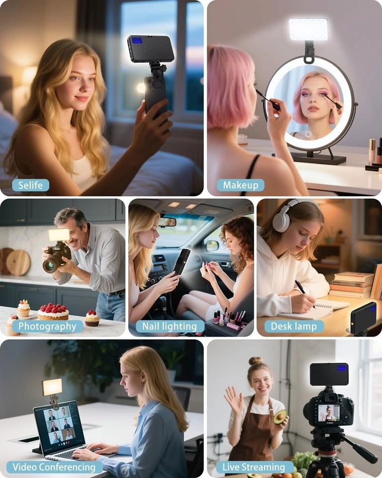Portable Bi-color LED Video Light for Phone Camera Laptop - photo 2
