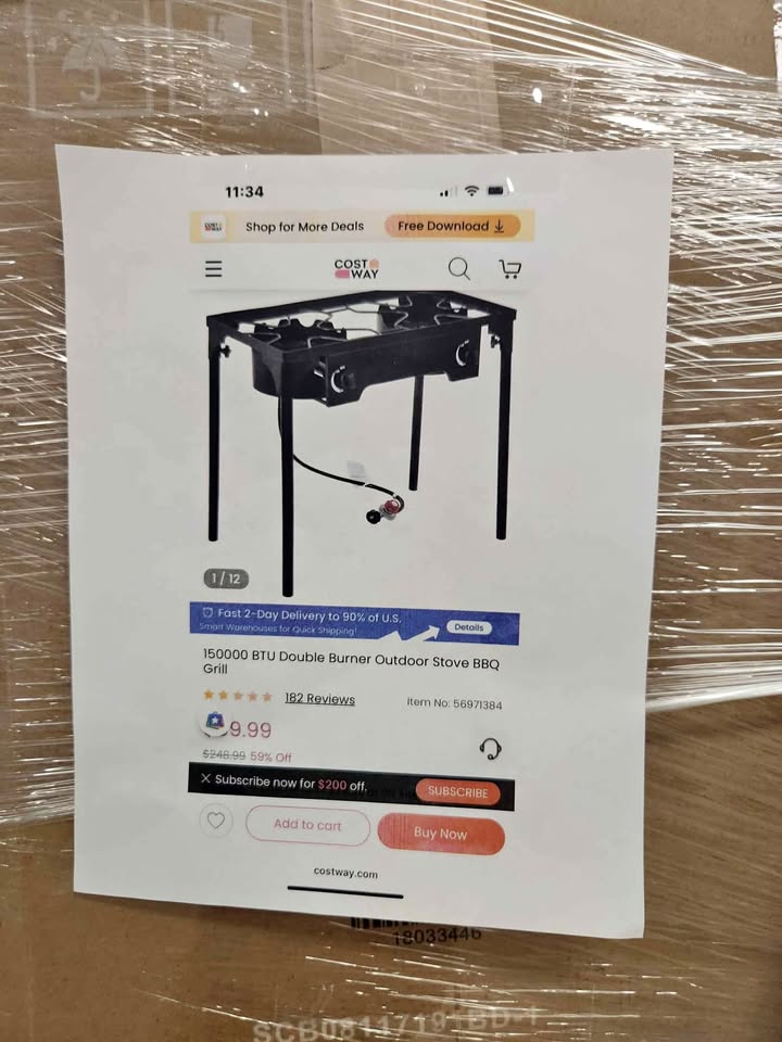 OUTDOOR STOVE DOUBLE BURNER