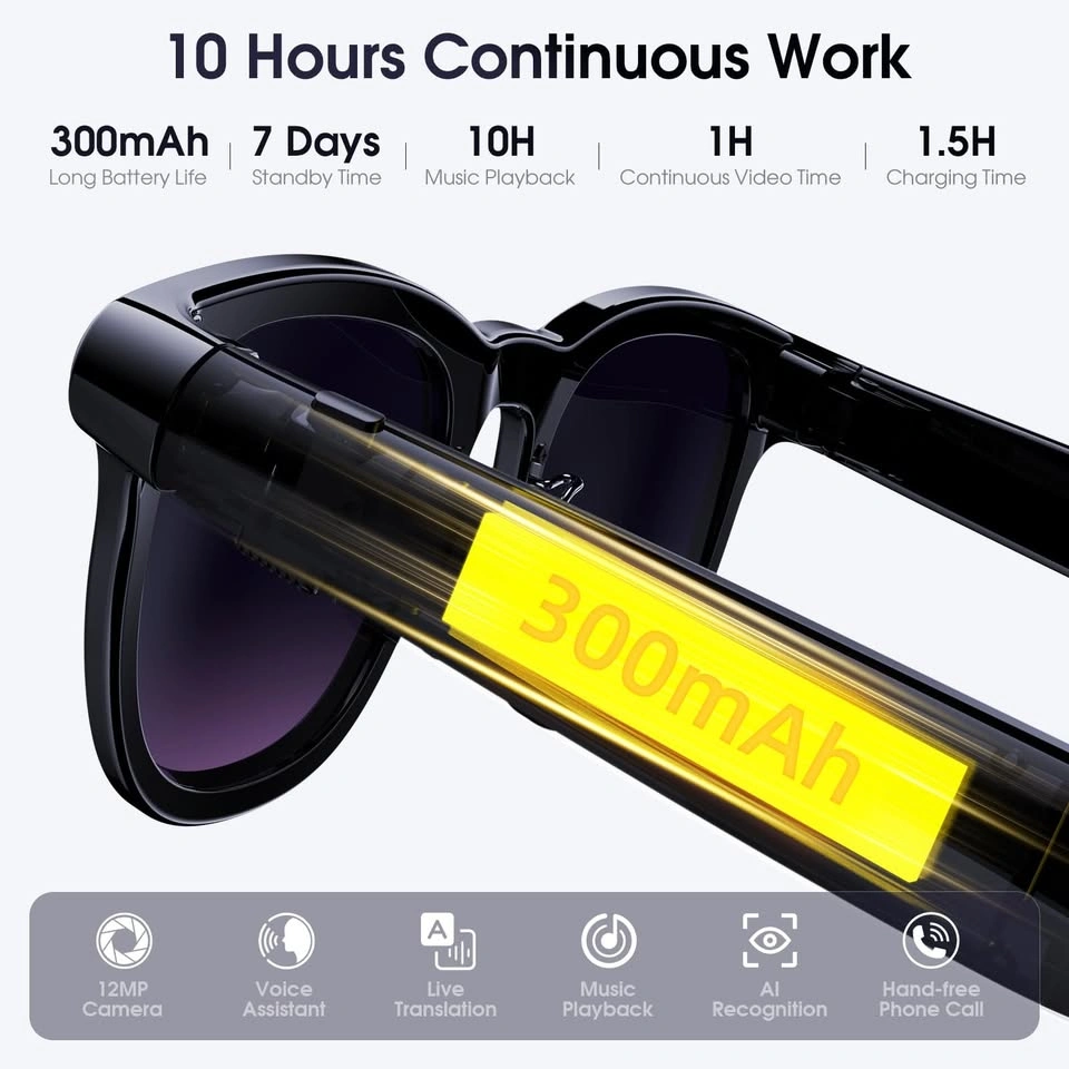 AI Smart Glasses with Camera, 8MP, 4K HD Video - photo 4