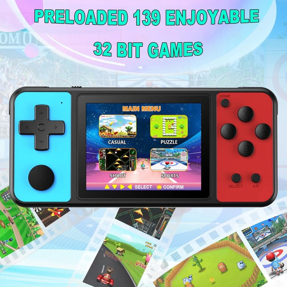 KAVOYI 32 Bit Handheld Games for Kids, 3.0" IPS Screen - photo 2