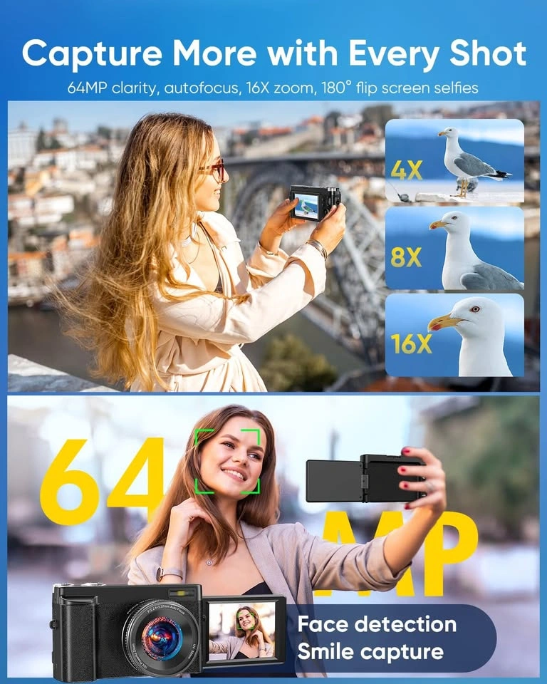 4K Vlogging Camera with WiFi & 180° Flip Screen - photo 3