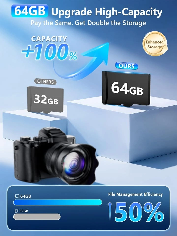 8K Digital Camera, 88MP WiFi Cameras, 3.2" Touchscreen, 16X Zoom - photo 3