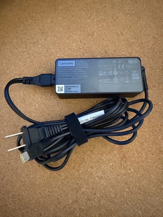 Original Lenovo 65W USB-C Laptop Charger Adapter w/ 5V Output