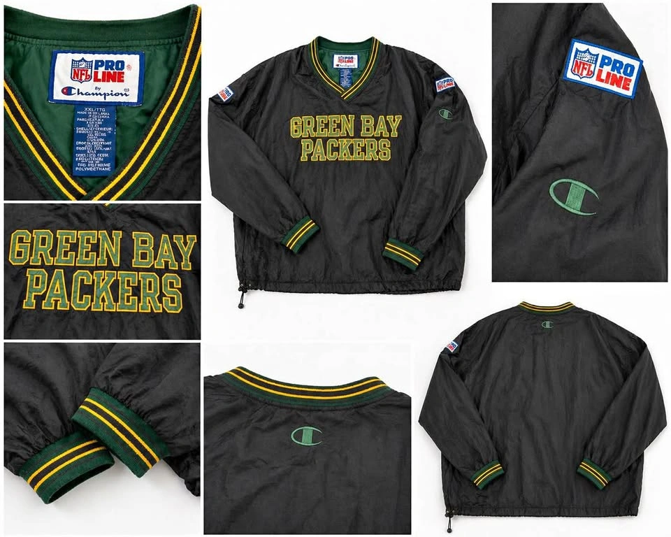 Vintage Green Bay Packers Pullover Jacket XXL