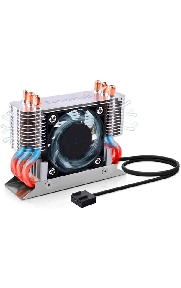 NewHail 12V M.2 2280 SSD Heatsink w/ Fan
