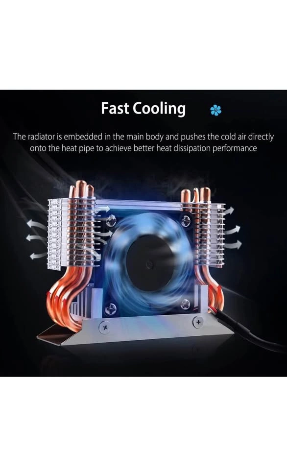 NewHail 12V M.2 2280 SSD Heatsink w/ Fan - photo 3