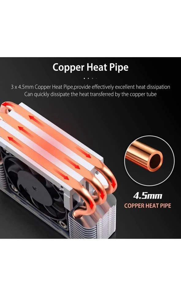 NewHail 12V M.2 2280 SSD Heatsink w/ Fan - photo 4