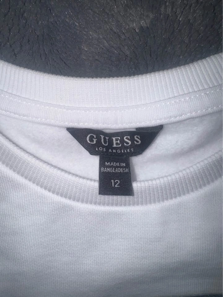 White Guess Long Sleeve Size 12 Youth - photo 2