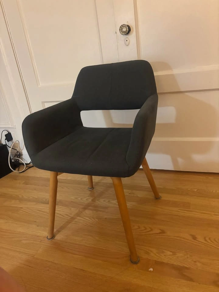 Grey and Oak Mod Chair