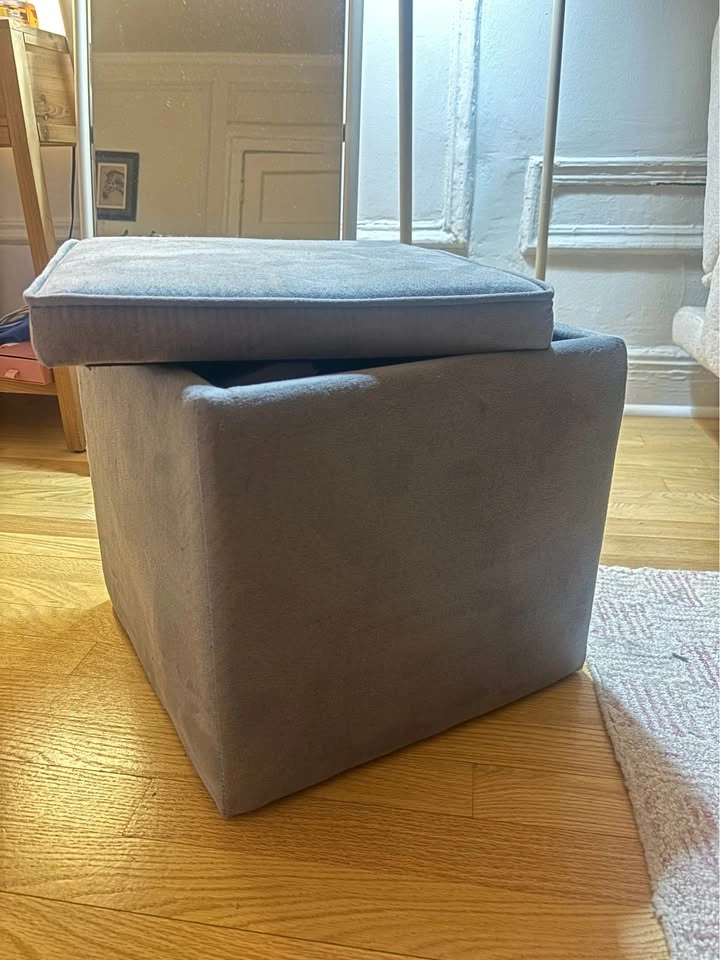 Grey Storage Ottoman - photo 2