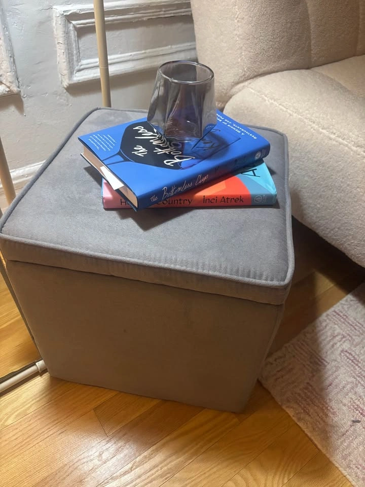 Grey Storage Ottoman - photo 3