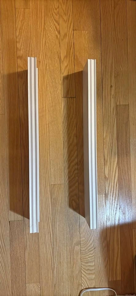 White wooden shelves (pair)