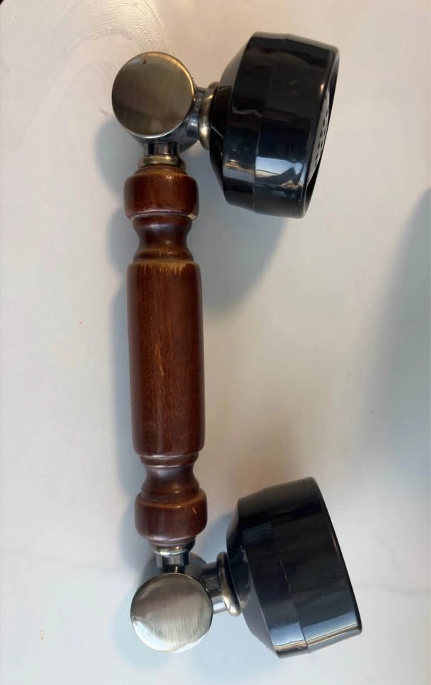 Vintage Style Wall Telephone – Wood & Brass Retro Phone - photo 2
