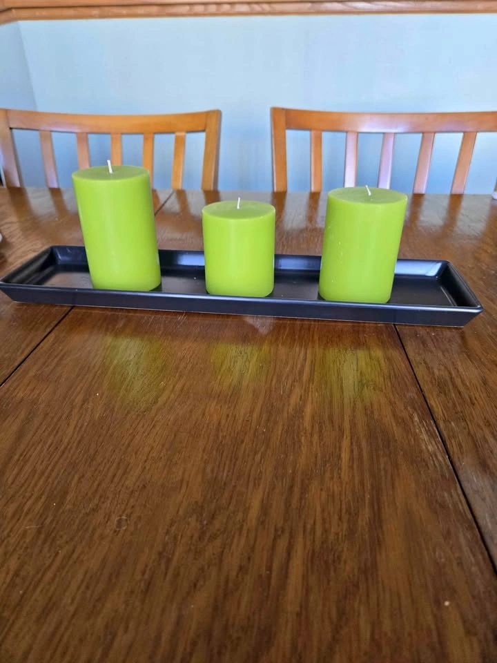 Candles and tray