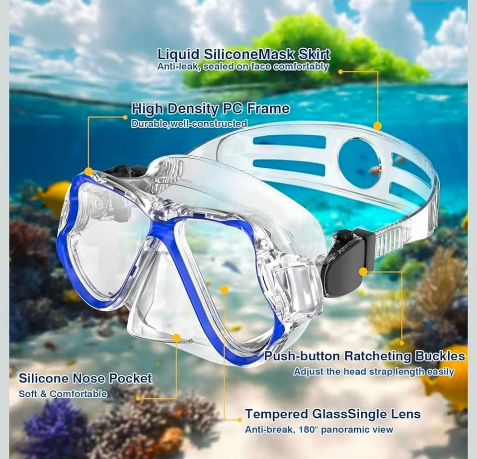 Kids Snorkel Set Blue (Mask + Snorkel + Fins) | Brand New | $30 - photo 3