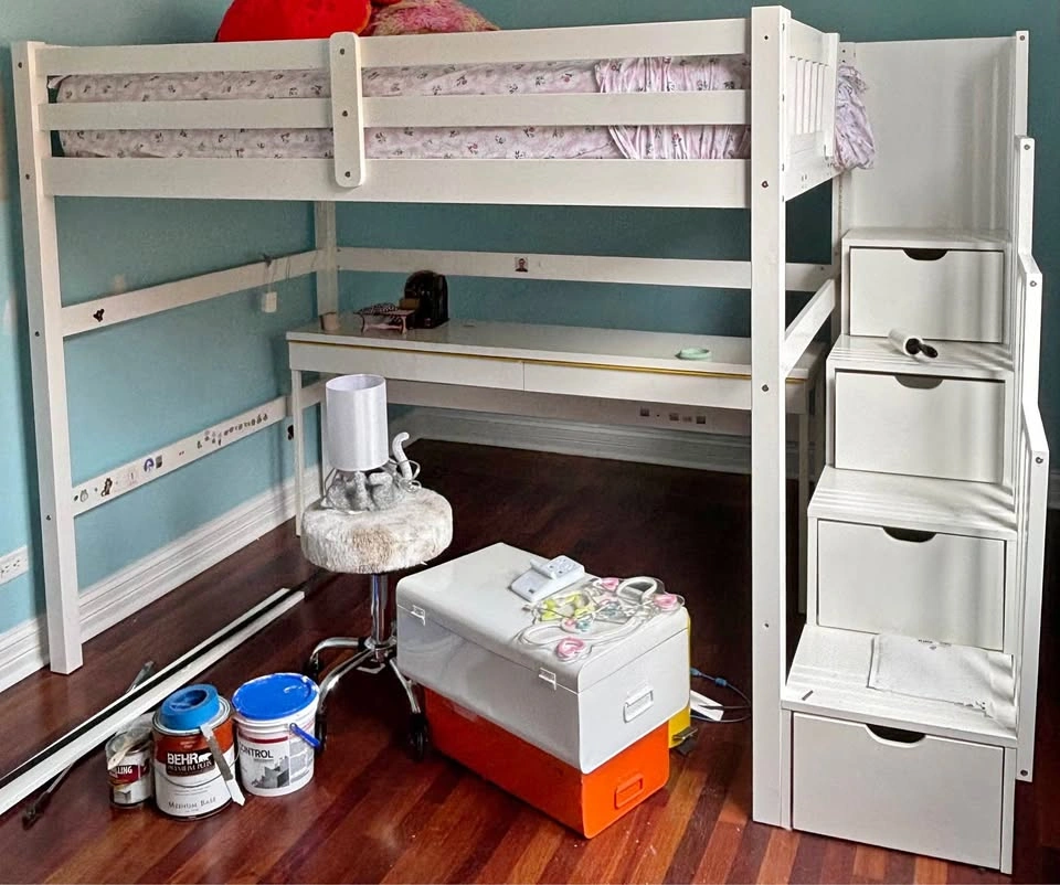 Kids storage loft bed