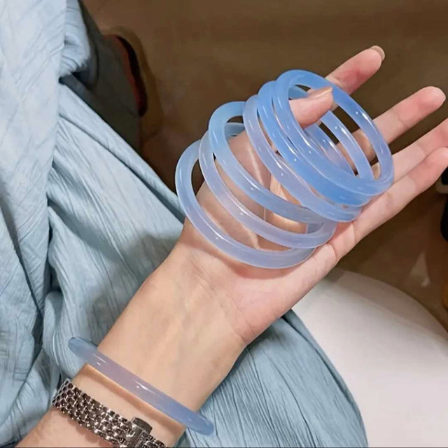Natural Quartz Bangle Thickness 0.8cm - photo 5