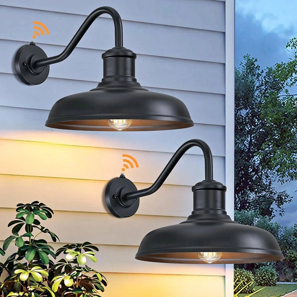 MYHXQ 13.8'' Large Dusk to Dawn Outdoor Barn Light (2-Pack)