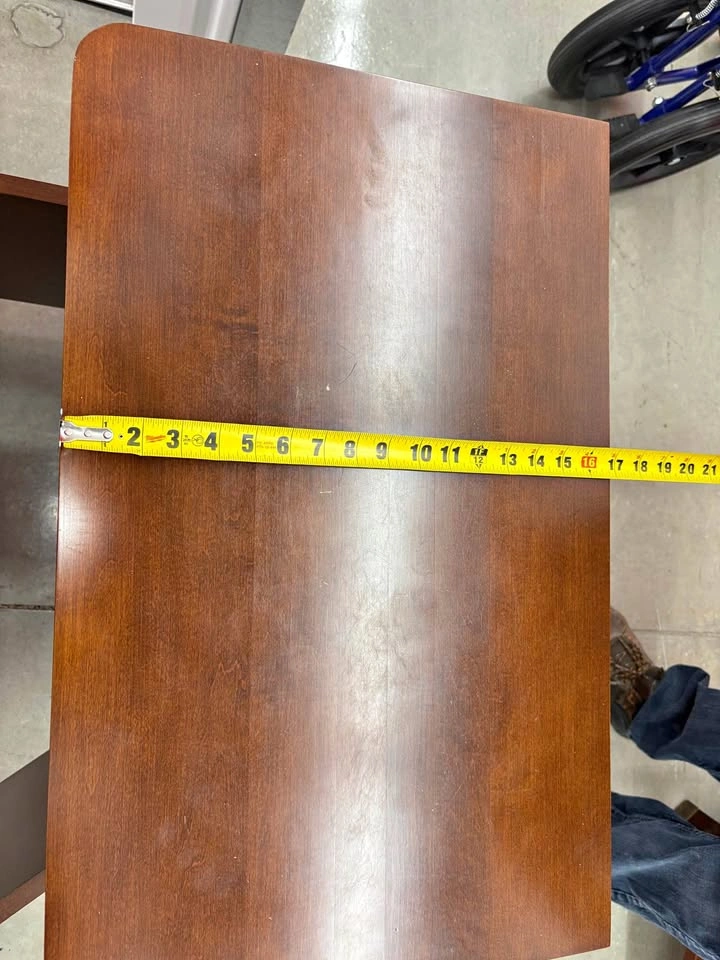 Solid wood table with doors