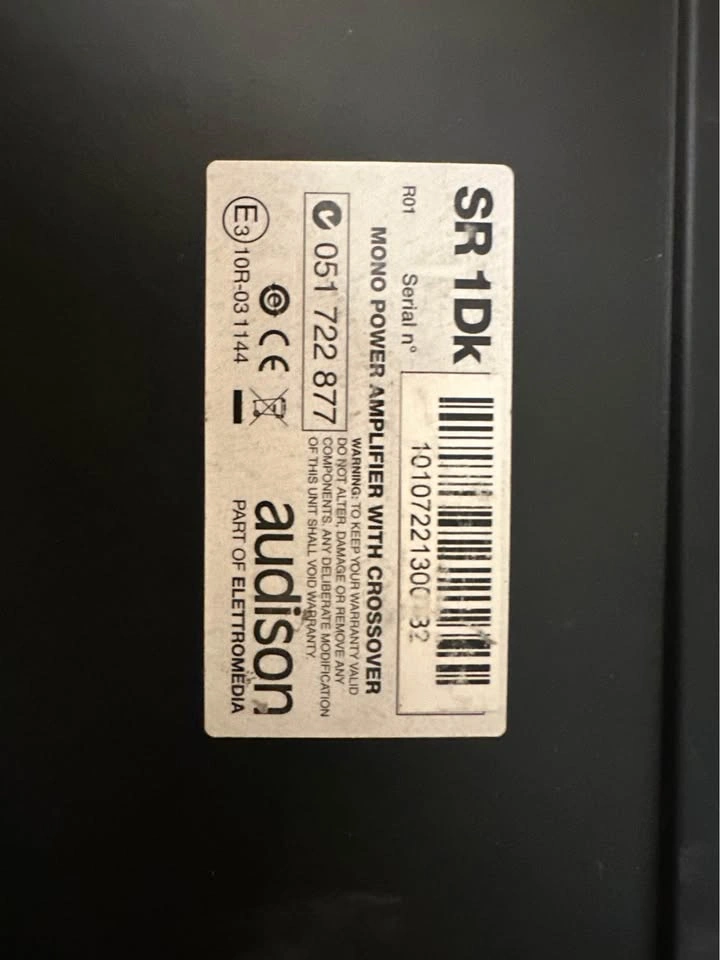 Audison SR 1Dk amplifier - photo 2
