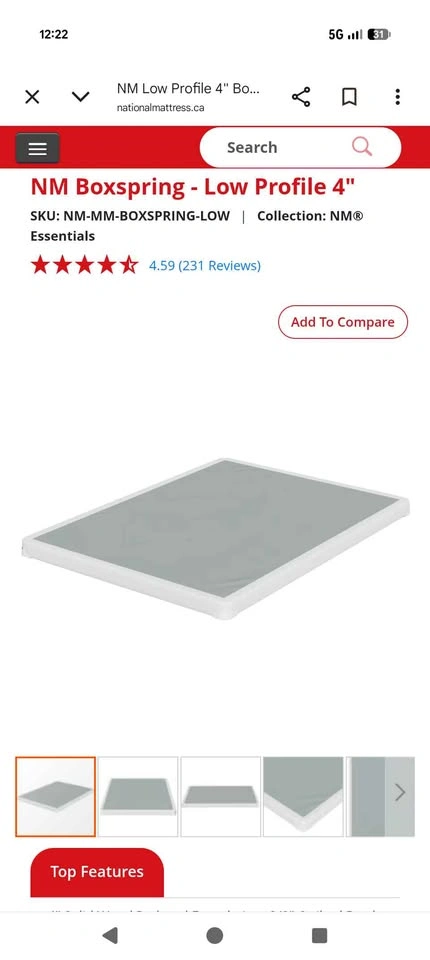 FREE Queen Low Profile 4 inch Boxspring - photo 2